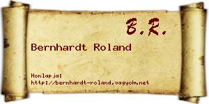 Bernhardt Roland névjegykártya